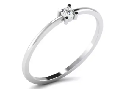 Diamond Ring For Women 3d Print Model 3D print model 5