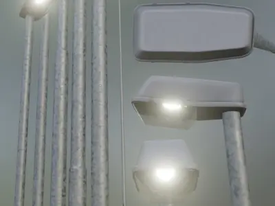 Street Light 5 Galvanized Package