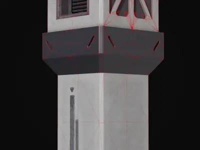 Sci-Fi Pilar Low-poly 3D Model Low-poly 3D model