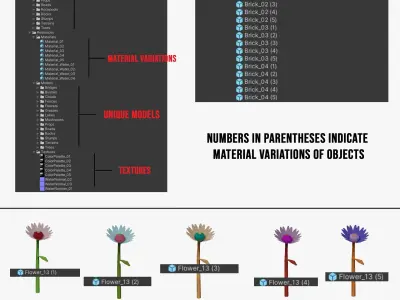 Ultimate Forest Pack Low-poly 3D model