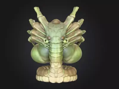 Alien Encounter Low-poly 3D model
