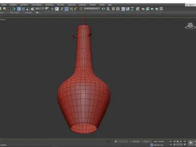 Candle Multi Light Pendant Light Low-poly 3D model