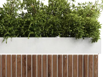 plant interior exterior bench 03 Low-poly 3D model