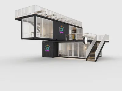 Collection Container Cafe 3 3D Model Pack