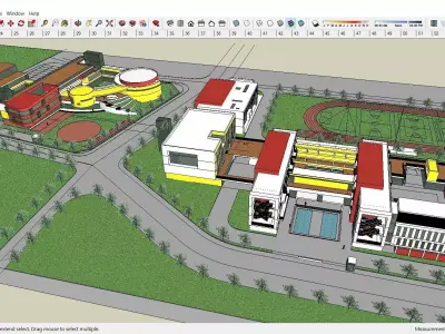 Sketchup School and University H6 3D model