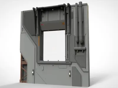 sci-fi Architecture kitbash 13 3D model