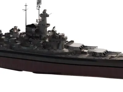 US NAVY BATTLESHIP SOUTH DAKOTA CLASS 3D model