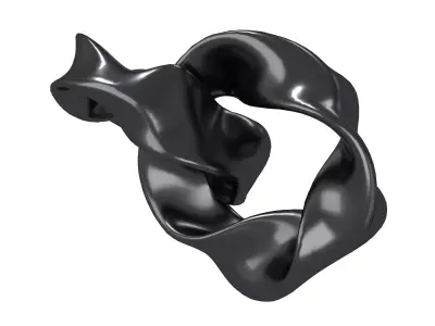 Abstract Ring Shape V2 003 Low-poly 3D model