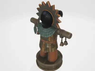 Egyptian Statue 3D Model 3D model