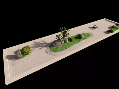 park-public park-Private Park Landscape 3D model