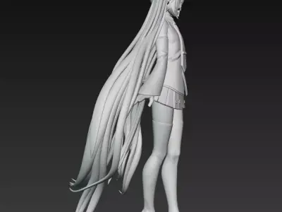 Hatsune Miku without textures 3D model