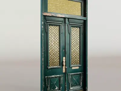 Old green door 3D model
