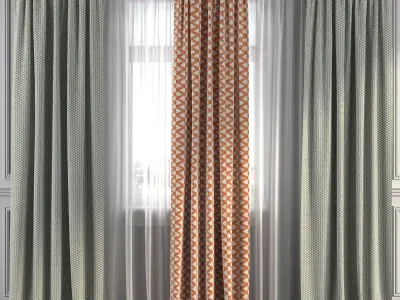 Curtain Set 214 3D model