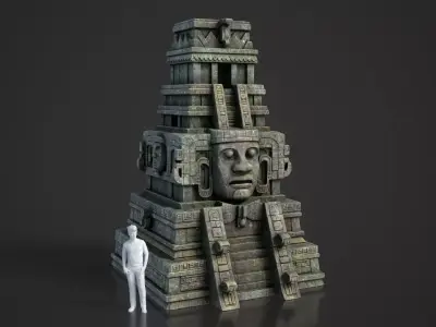 9 Ancient Mayan Temple Towers 3D Asset Pack 250814 Low-poly 3D model
