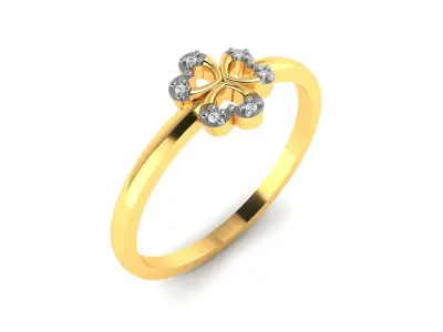Diamond Ring For Women 3d Print Model 3D print model 56