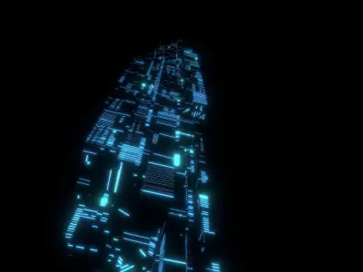 Sci fi Skyscrapers 3 3D model