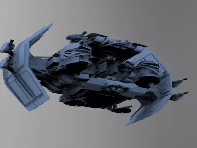 Sci-Fi Shuttle launcher 5  3D model