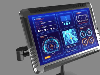 Sci-fi Monitor 9 Low-poly 3D model