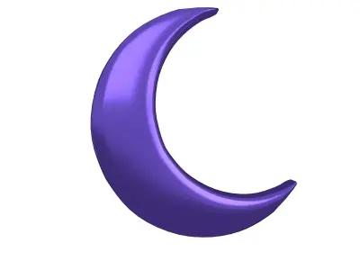 Cartoon Moon v1 014 Low-poly 3D model