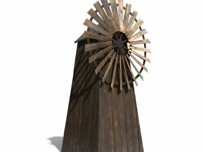 Windmill - Slav Architecture Low-poly 3D model