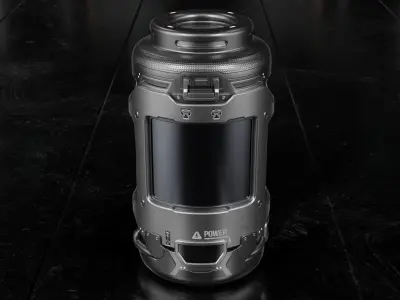 Sci-fi Barrel Low-poly 3D model