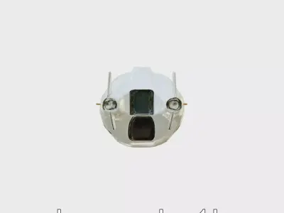 Futuristic Flying Taxi Concept Vehicle Low-poly 3D model