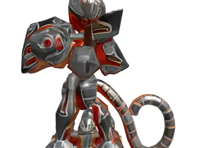 SciFi Mecha Creature Robot Low-poly 3D model