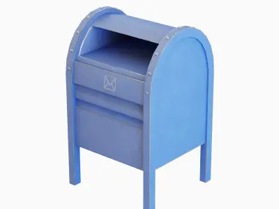 Old Dirty MailBox 04 Low-poly 3D model