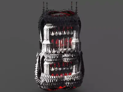 Scull Spine cathedral 2 designs  3D model