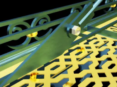 Wrought iron Canopy 3D model