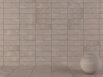 Concrete wall tiles Suite Taupe 20x60 Set 5 Texture