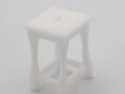 miniature Oak Joint Stool 18th Century  3D print model