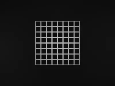 Steel Grating Flooring Low-poly 3D model