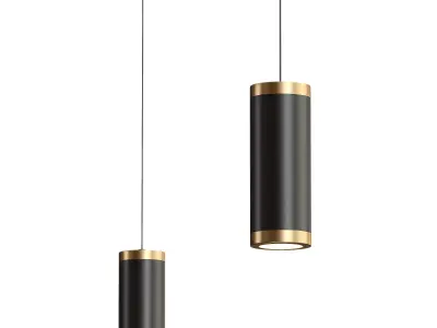  Lysiane Single Light Steel Dimmable LED Pendant 3D model