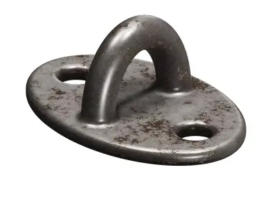 Rusty Window Eye Latch Low-poly 3D model