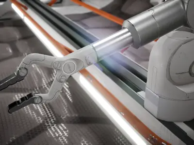 Sci-fi Spacecraft Interior Low-poly 3D model