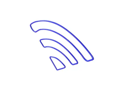 Neon Wifi Symbol v1 002 Low-poly 3D model