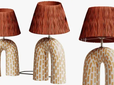 You Table Lamp - Tangerine Dash Matte 3D model