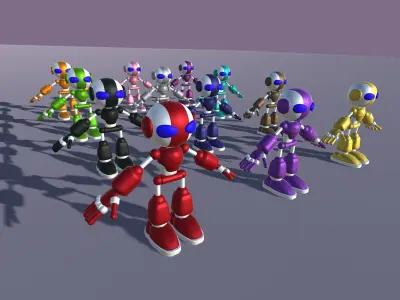 Servant Bot Low-poly 3D model