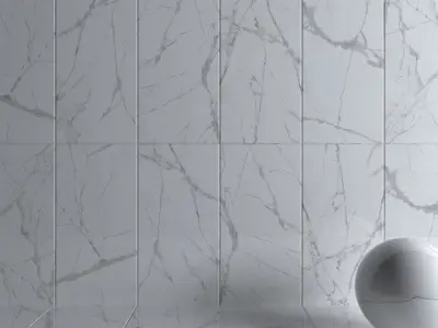 Wall Tiles Museum Glacier White Set 60x120 Set 1 Texture
