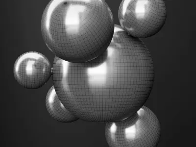 Giopato and Coombes BOLLE 6 bubble CLEAR  GOLD 3D model