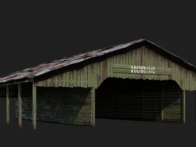 13-14-15-16 - Farm Buildings 4K PBR GameReady Low-poly 3D model