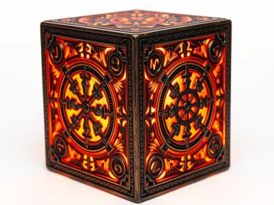 Ornate Illuminated Cube Model Pack Texture