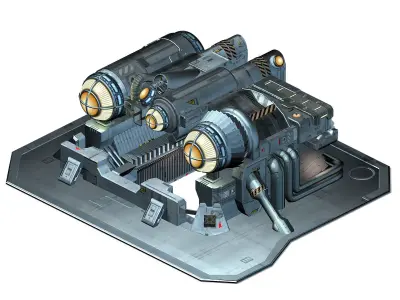 Machinery - Spacecraft - Functional Objects 07 3D model