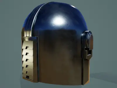 Mandalorian Helmet Low-poly 3D model