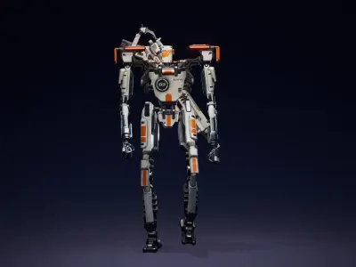 Etasphera03 humanoid robot Low-poly 3D model