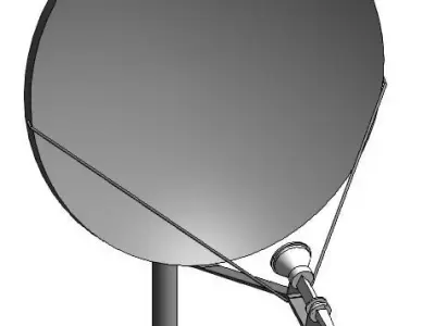 ANTENA satellite dish on pole 3D model