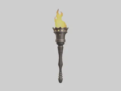 Torch Model Low-poly 3D model