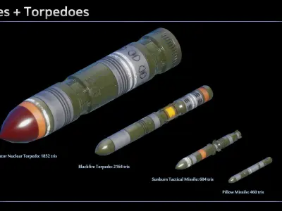 Spaceship Light Cruiser Hyperion Low-poly 3D model