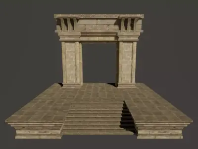 Fantasy Stone Portal - Game Props Low-poly 3D model